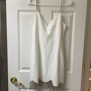 White Rhinestone Dress